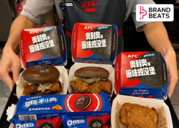 KFC & Oreo Team Up For A Unique Fried Chicken Burger In China
