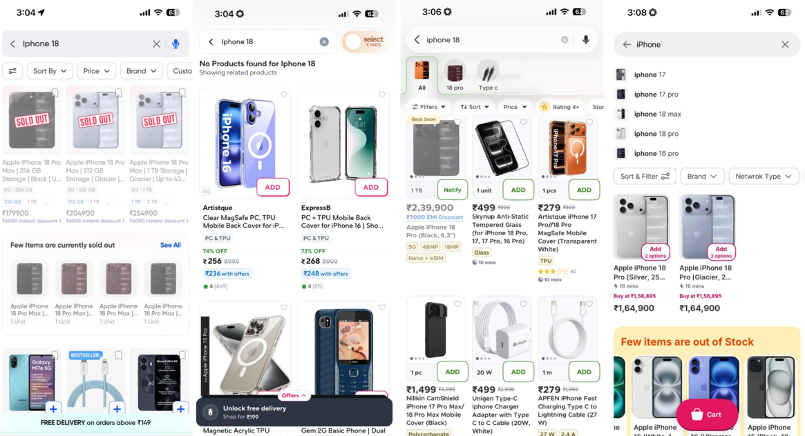 iPhone 18 Pro & Pro Max Go Out Of Stock On Q-Comm Platforms Within Hours Of Launch In India