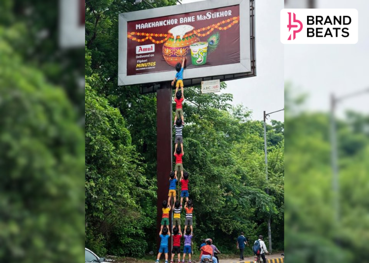Amul Masti & Flipkart Minutes Take Dahi Handi To New Heights With A Playful Janmashtami OOH Campaign