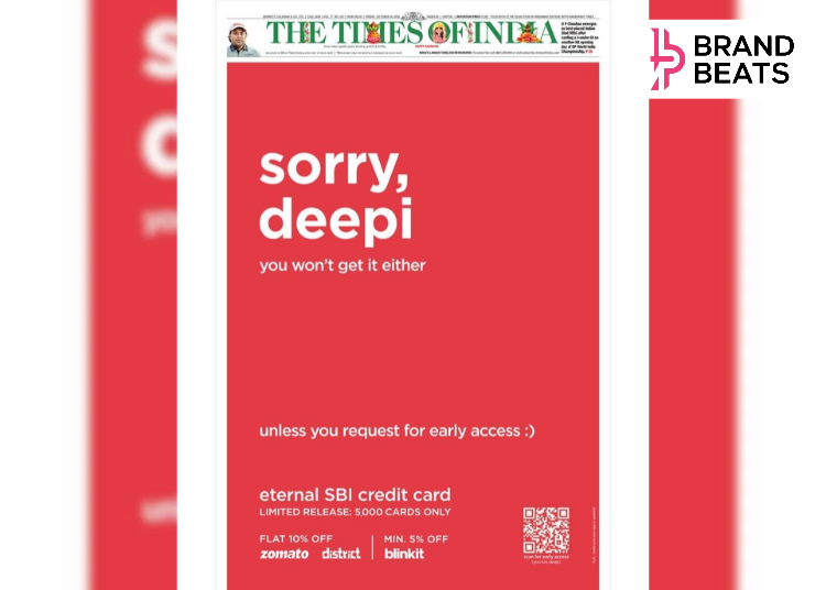 Eternal Takes A Dig At Deepinder Goyal In New Eternal SBI Credit Card Print Ad
